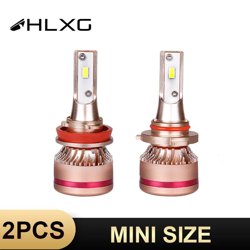 HLXG 2 шт. luces Авто H7 ламповый головной светильник мини размера 6000 К Лампа 9005 HB3 9006 HB4