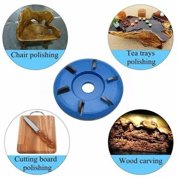 

6 Teeth Power Wood Carving Cutter Disc Milling for 22mm Angle Grinder Tool