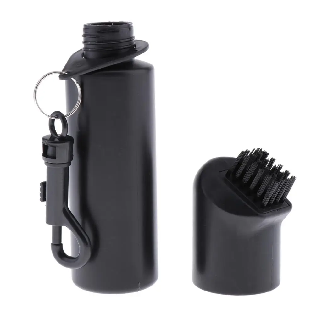Golf Club Cleaner Self-Contained Water Groove Wet Clean Brush with Clip Squeeze Water Bottle Brush Cleaner