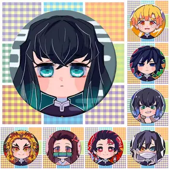 

Buy One Get One Free Anime Demon Slayer: Kimetsu No Yaiba Cosplay Badge Cartoon Collect Backpacks Bags Badges