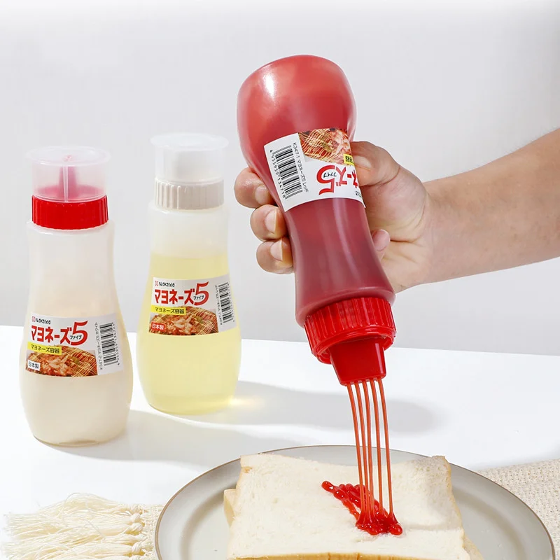 2 Pcs White or Squeeze Sauce Bottle Squirt Bottles for Liquids