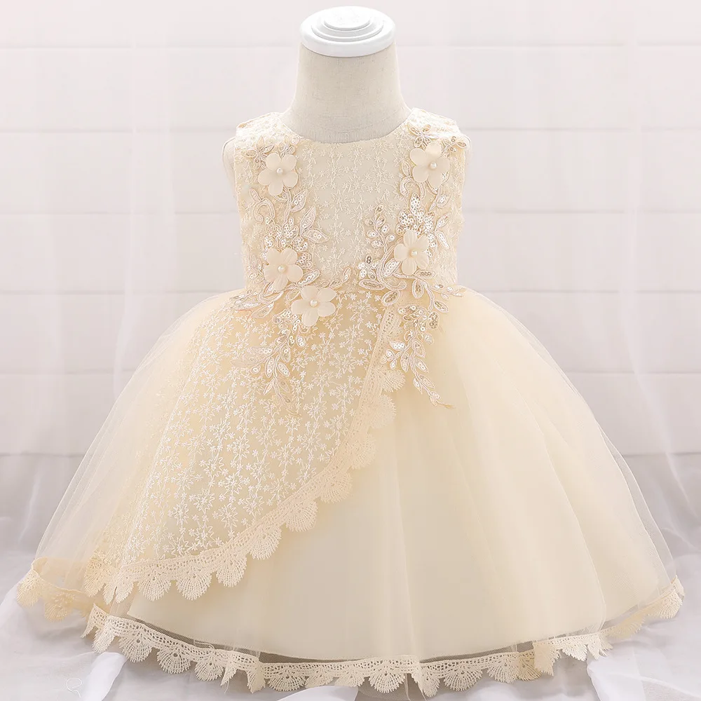 

2019 Girls Birthday Formal Dress Europe And America New Style Infant BABY'S FIRST Month Wash Formal Dress Sequin Tutu Princess W