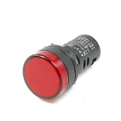 

Energy Saving Red Light Button LED Indicator Bulb AC/DC 24V 20mA AD16-22D/S23