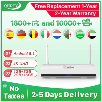 

Leadcool TV BOX Android 8.1 IPTV Portugal Netherlands Arabic 1 Year IPTV Subscription Belgium Germany Algeria 4k Morocco IP TV