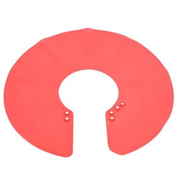 

Red Salon Haircut Neck Cape Wrap Collar Shield Waterproof Silicone Hairdressing Hair Coloring Cutting Neck Shield Hair Accessory