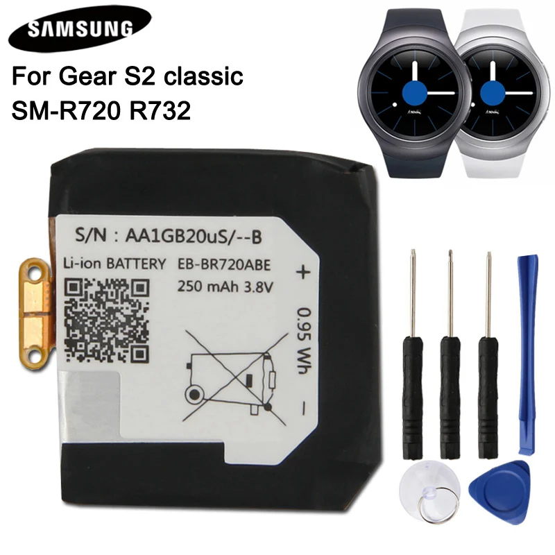 

Original Battery EB-BR720ABE For Samsung Gear S2 Classic SM-R720 R720 SM-R732 R732 250mAh