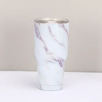 

Marble Design 30oz Stainless Steel Water Tumbler Thermosflask Coffee Milk Tumbler Drinking Cup Cold Preservation