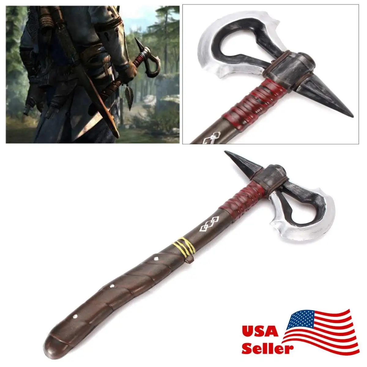 Косплей Weaponss 1:1 Tomahawks Axe видео игра косплей Коллекционная для Assassin's Creed 3 III взрослый Косплей Костюм вечерние подарок
