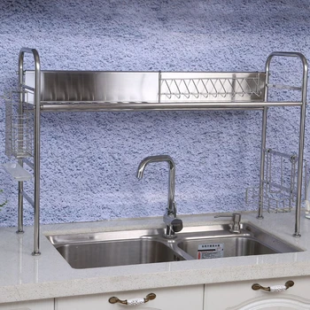 

304 stainless steel sink rack, drainage rack, kitchen rack, dishes, chopsticks, kitchen household rack