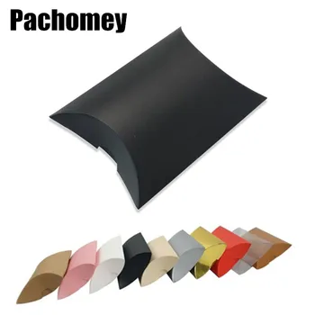 

50pcs/lot Gift Box Pillow Shape Many Color Mini Paper Boxes Party Favor DIY Package 20072601