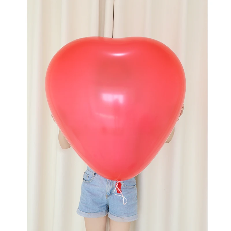 3 шт. 36 дюймов чистый цвет большой латекс сердце форма воздушный шар с дизайном «любовь» для свадебных принадлежностей День Святого