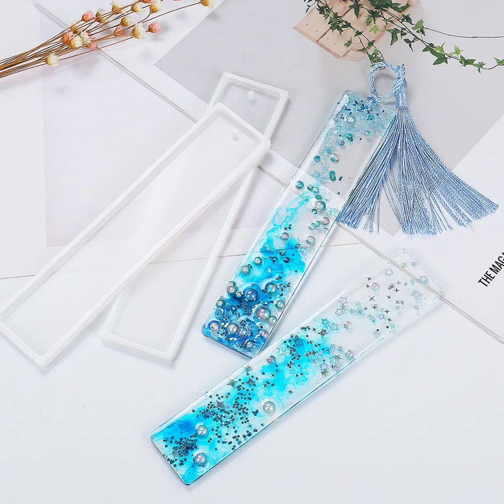 Silicone Bookmark Resin Mold Rectangle Silicone Bookmark Resin Mold DIY Bookmark Mold Making Epoxy Resin Jewelry DIY Craft Silicone Transparent