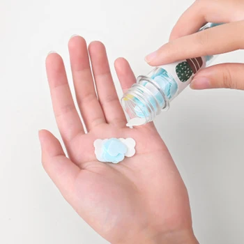 

Travel Mini Scented Soap Bath Child Hand Washing Soap Paper Tube Portable Petal Fruit Soap Flower Paper For Random Colors