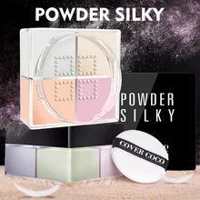 Пудра шелковистая полное покрытие стойкий макияж 4 цвета пудра для лица основа компактная пудра прессованная основа для лица осветляющая щека