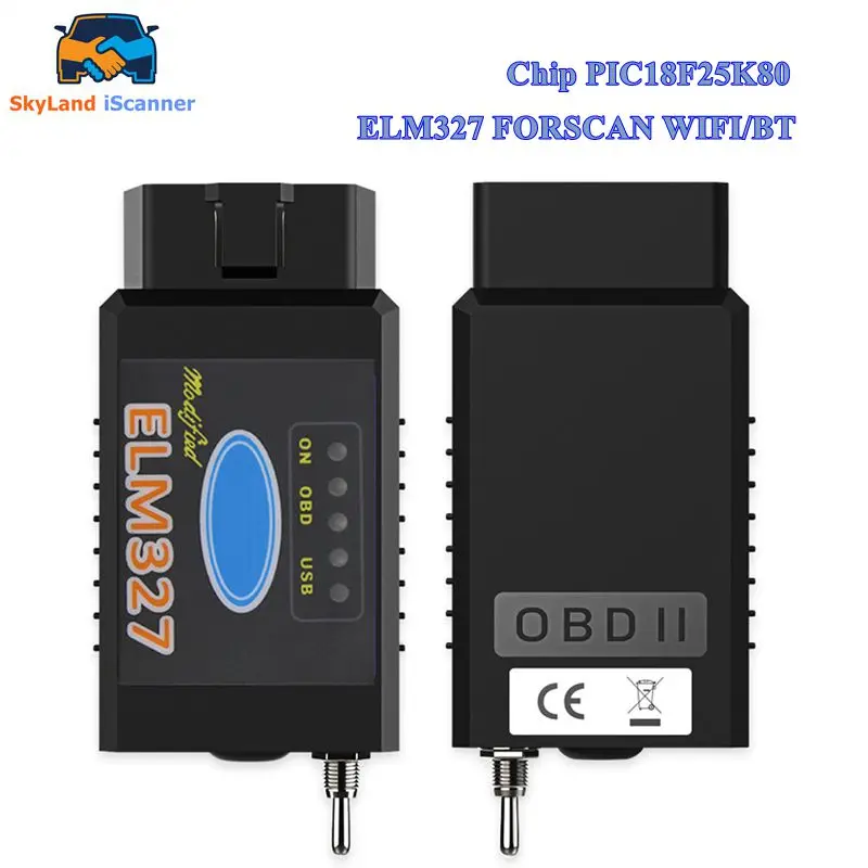 Chip Obd2 Elm327 Wifi/Bt V1.5 Per Scansione Per Codifica Ford Elm 327 Hs Ms Can Bt/Wifi