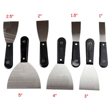 7 шт. шпатлевка из углеродистой стали скребок для ножей пластиковая ручка настенная Лопата штукатурный Нож Ручной Строительный Инструмент " 1,5" " 2,5" " 4" 5"