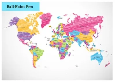 Заказной размер стеклянная пленка электростатическая карта мира виниловая защита конфиденциальности Съемная перерабатываемая декоративная пленка 50 см x 100 см - Цвет: Ball-Point Pen Map