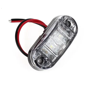 

8PCS 12V 24V White LED Front Side Marker Car Truck Trailer Caravan Light Lamp