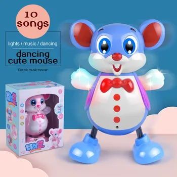 

Children Robot Puzzle Light Music Dancing Mouse Electrical Doll Toy Gift Best Presents for Kids Детский игрушечный подарок#D5