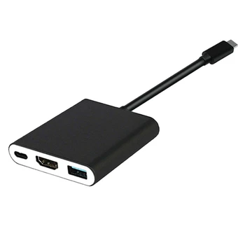 

Type-C to HDMI Adapter USB 3.0 HUB Dock Converter Cable Three in One Converter for Samsung DEX Nintendo