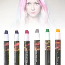 6 цветов, временная краска для волос, Меловые карандаши для волос, карандаши для окрашивания волос, набор для лица, безопасные для макияжа, вечерние, рождественский подарок для детей