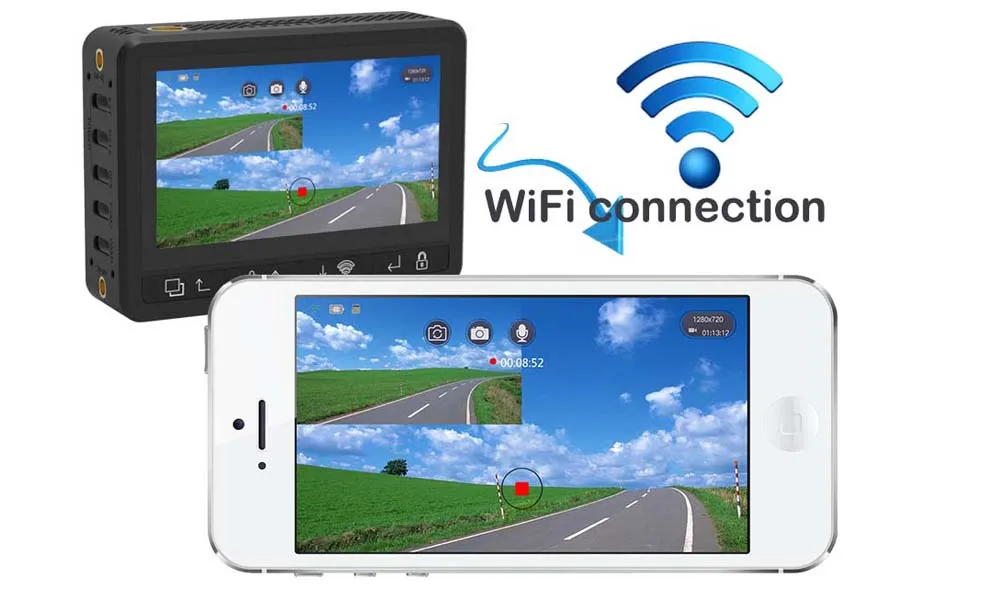 Видеорегистратор Conkim K2S 2 камеры 1080P Full HD с GPS + WIFI Автомобильный видеорегистратор