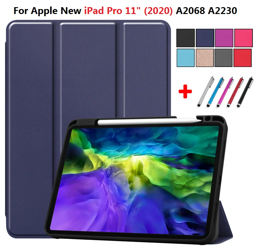 Чехол для iPad Pro 11 2020 умный чехол планшета из ТПУ с держателем карандашей
