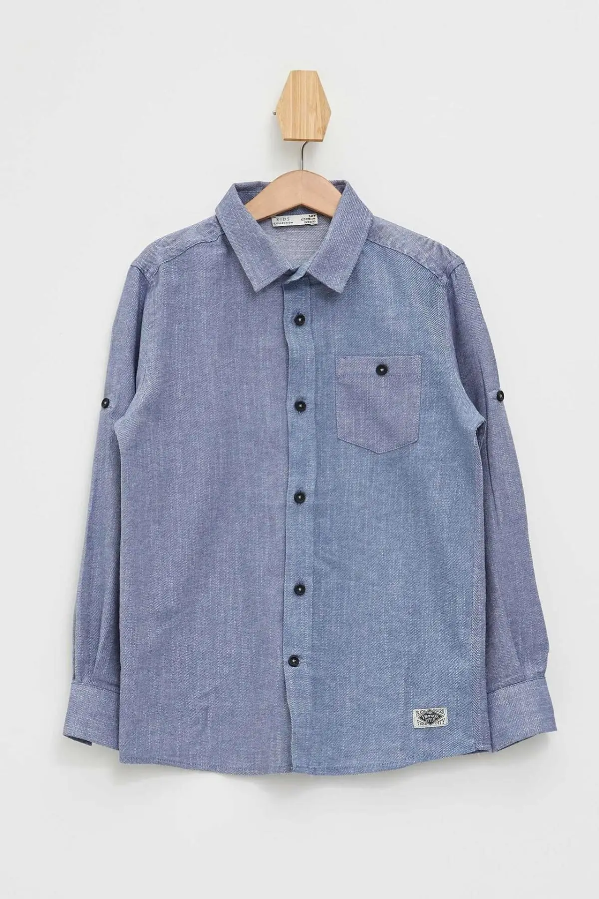 

DeFacto Boy Casual Long Sleeve Shirt Boys Fashion Comfort Shirts Autumn Kids High Quality Pure Color Simple Blouser-K9455A619AU
