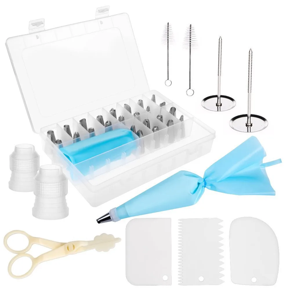 36 PCS Multi-function Cake Decorating Kit Cake Turntable Set Pastry Tube Fondant Tool Kitchen Dessert Baking Pastry Supplies 36 PCS Multi-function Cake Decorating Kit Cake Turntable Set Pastry Tube Fondant Tool Kitchen Dessert Baking Pastry Supplies
