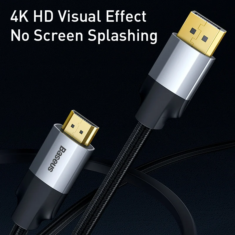 Najtaniej Baseus dp do hdmi kabel 4K z męskiego na męskie port wyświetlacza displayport do hdmi adapter do kabla do projektora PS4 PC konwerter hdtv przewód
