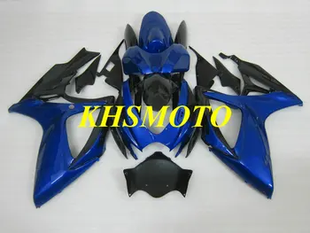 

Injection mold Fairing kit for GSXR600 750 06 07 GSXR600 GSXR750 K6 2006 2007 Top Blue black Fairings set +gifts SS19