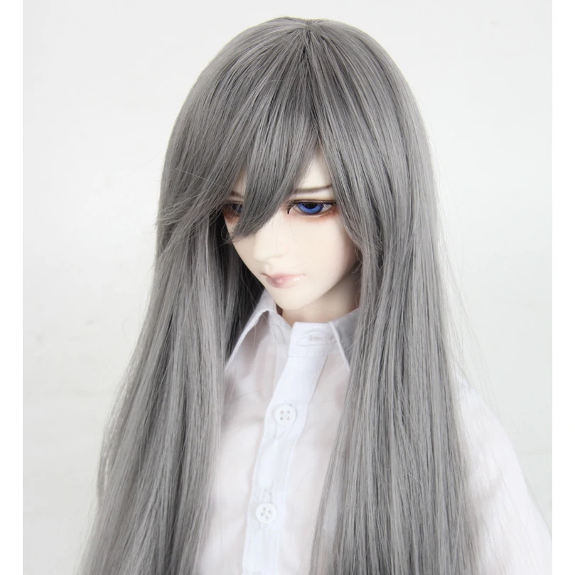 Bjd 1/3 длинный парик темно-серый для 1/3 2" Высокая шарнирная Кукла SD DK DZ AOD DD VOLKS кукла
