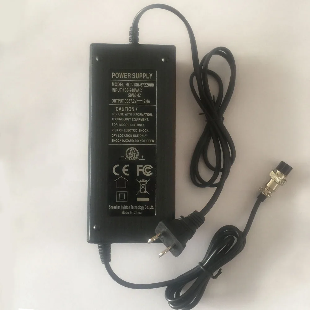 54.6V 2A Lithium Battery Charger Fat Tire Scooter Harlei Electric Bicycle Accessories Inline Plug | Спорт и развлечения