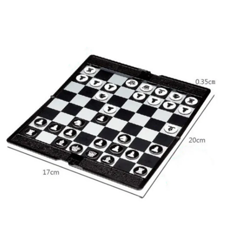Pocket Folding Magnetic International Chess Set Board Checkers Traveler Plane Chesses Game Entertainment