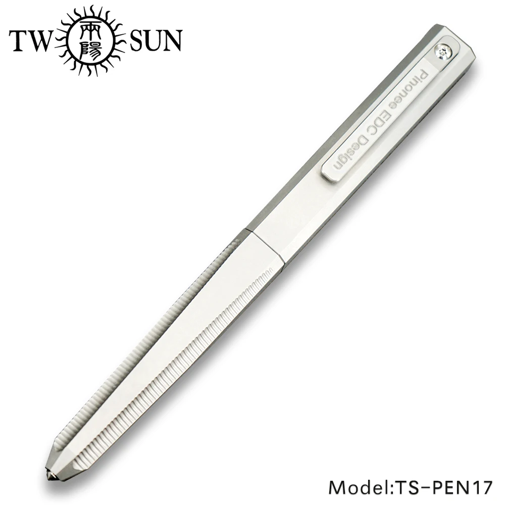 

TWOSUN TC4 Titanium Alloy Tactical pen PenSelf Defense Writing pen Office Pocket Pen Outdoor tool broken window pen G2 TS-PEN17