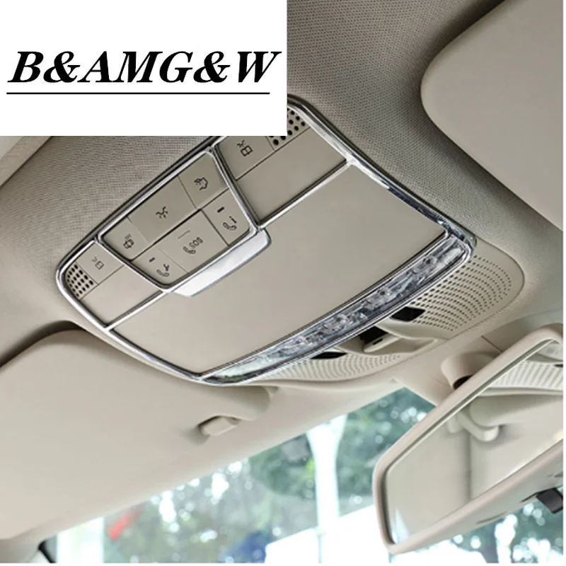 

Car Front Head Reading Light Frame Decorative Cover Trim ABS Frame For Mercedes Benz C/GLC/E W205 X253 W213 Car Accessories