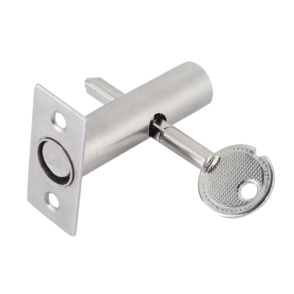 

New Tube Well Lock Stainless Steel Lock Buckle Hardware Pipe Insert Locks With Key For Families Hotels Factories Dropshipping