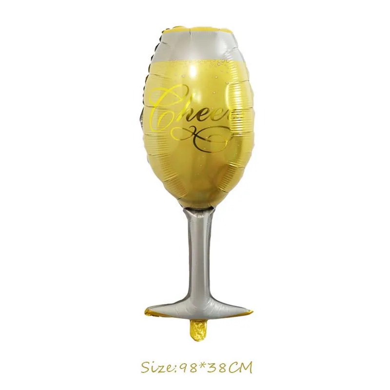 Большой Кубок шампанского воздушные шары в форме бутылки вина фольгированный шар товары для дня рождения надувные гелиевые шары Декор для свадебной вечеринки - Цвет: style 2