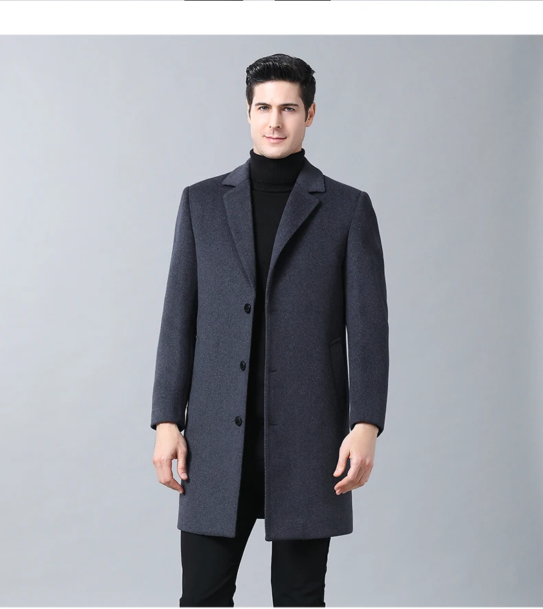 10XL 8XL 6XL Зимняя шерстяная куртка мужская Высококачественная шерстяная облегающее пальто в повседневном стиле с воротником шерстяное пальто мужская длинная хлопковая куртка с воротником
