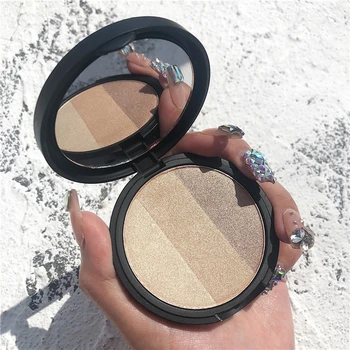 

Face Highlighter Palette Makeup Face Body Highlighter Contouring Brighten Skin Shimmer Cosmetic Highlight Bronzer Cheek Blusher