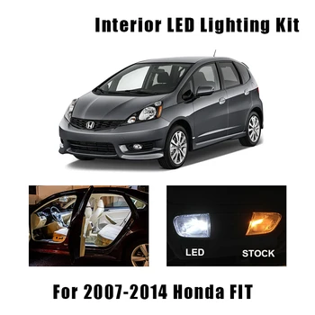 

9pcs White LED Interior Light Reading Ceiling Bulbs Kit Fit For 2007-2010 2011 2012 2013 2014 Honda FIT Map Dome License Lamp