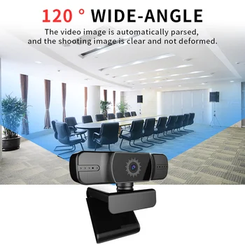 

New 1080P HD 360 Degree Rotatable Webcam With Microphone Universal Autofocus Web Camera Clip-on For PC Laptop Desktop Wholesale
