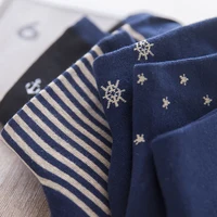 5 pairs navy blue men socks
