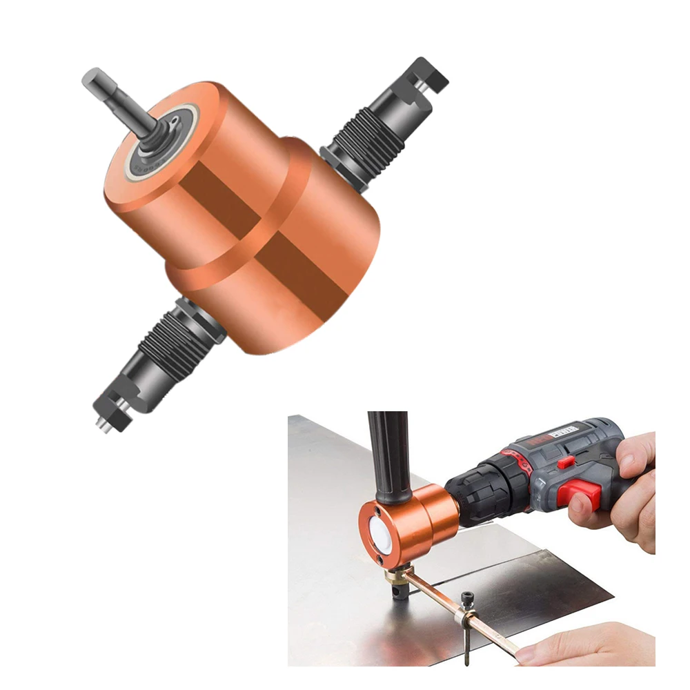 Portable Double Tip Sheet Metal Cutting Nibbler Metal Saw Cutter 360