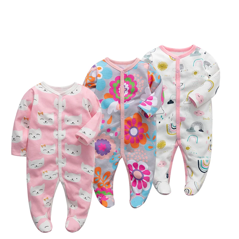 3pieces-lot-Summer-Baby-Rompers-Spring-Newborn-Baby-Clothes-For-Girls-Boys-Long-Sleeve-Jumpsuit-Baby