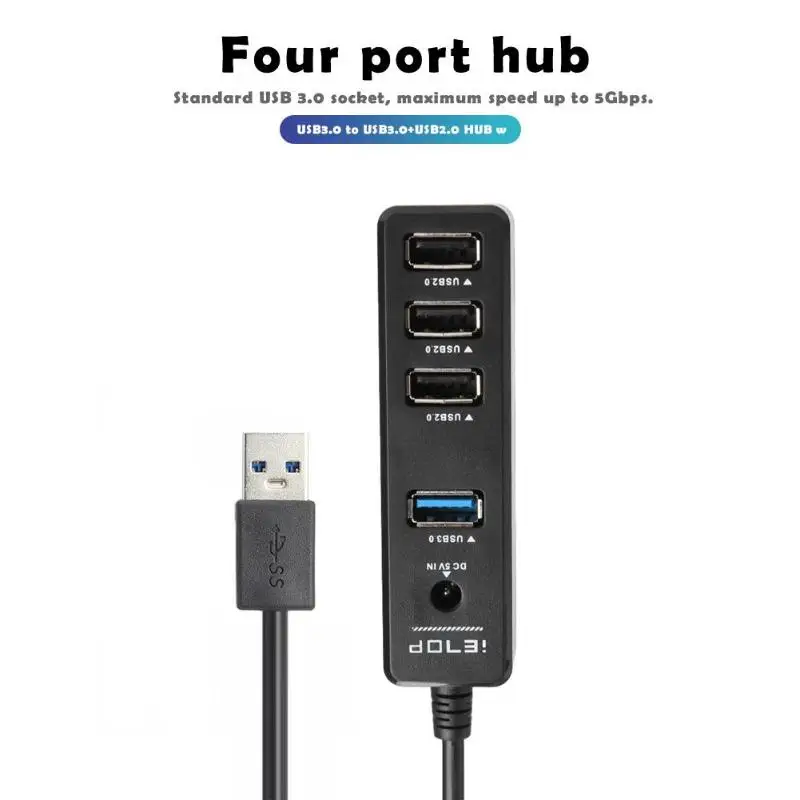 4 порта USB 3,0 концентратор USB3.0 к USB3.0 USB2.0 адаптер Поддержка 2 ТБ HDD жесткий диск Максимальная скорость передачи данных до 5 Гбит/с
