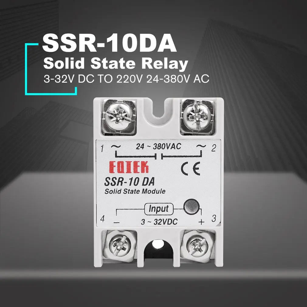1 шт. твердотельные реле SSR 25DA 25A 10DA 40DA 5 24VDC до 24 380V AC 6 20mA|Реле| |