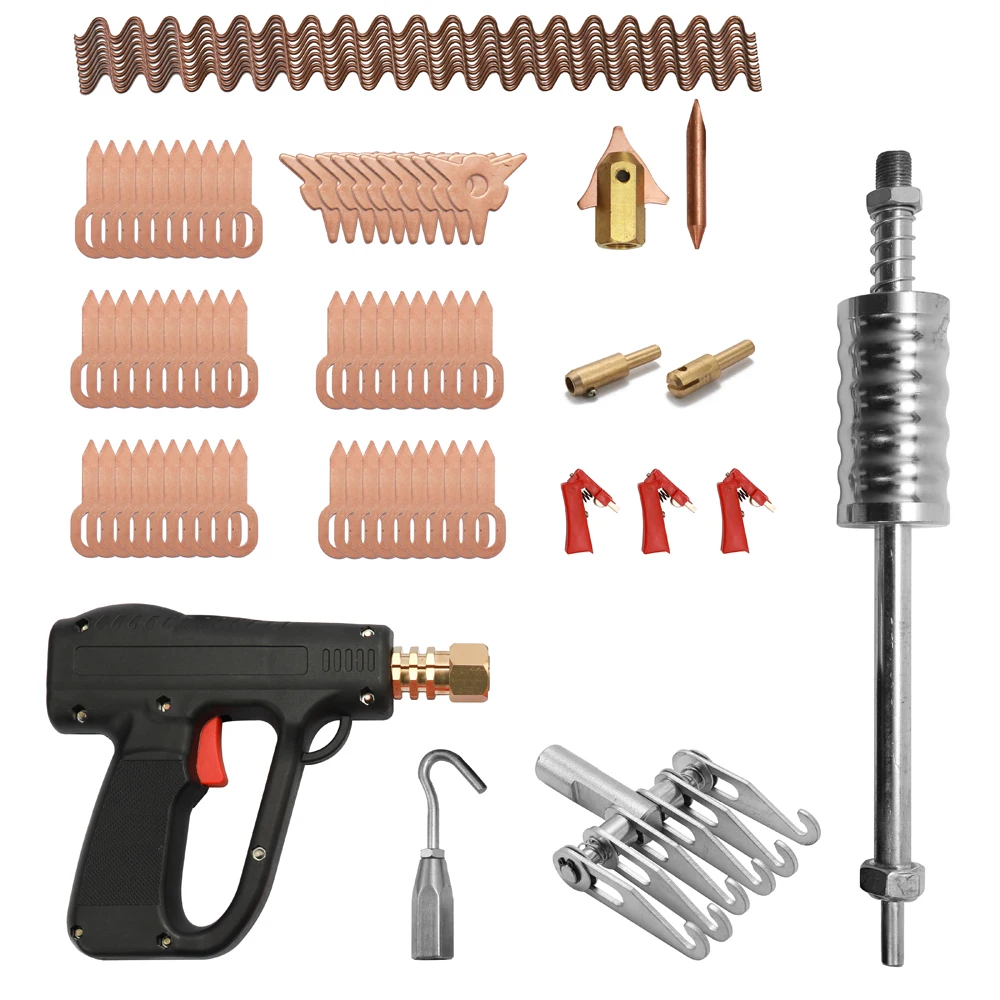 81 шт. Dent Puller Kit Инструменты для ремонта кузова автомобиля точечная сварка