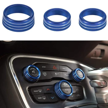 

3Pcs Radio AC Knobs Air Conditioner Switch Button for Dodge Challenger Charger Chrysler 300 2015-2020
