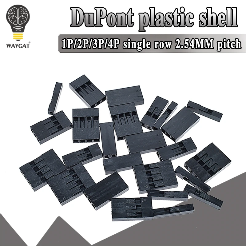 100 шт. головка Dupont 2 54 мм 1X 1P 2P 3P 4P 1X1P 1X2P пластиковая оболочка контактный разъем
